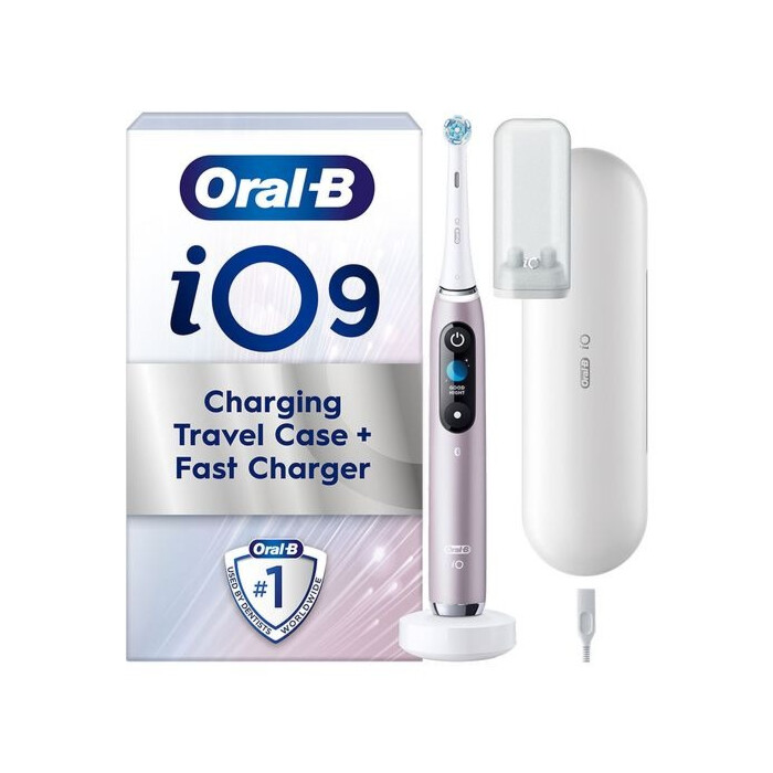 ORAL-B iO 9 Electric Toothbrush & Charging Travel Case - Rose Quartz