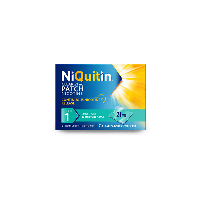 NiQuitin Clear Patch 21mg - 7 Patches - Step 1