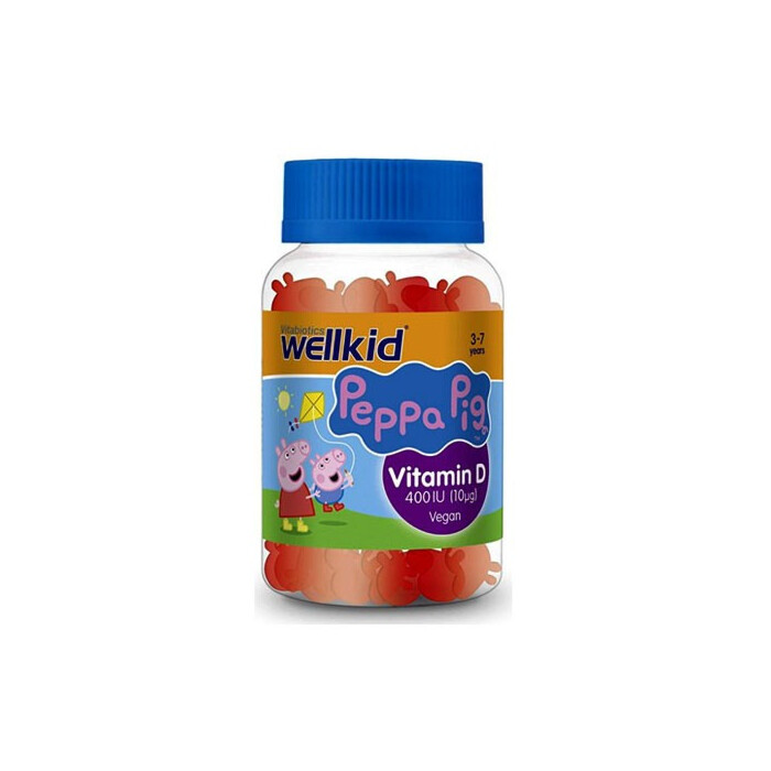 Wellkid Peppa Pig Vitamin D Strawberry Flavour 400iu 30 Jellies