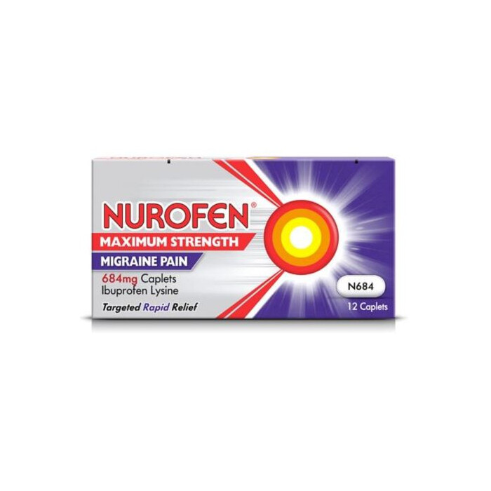Nurofen Max Strength Migraine Pain 684mg Caplets