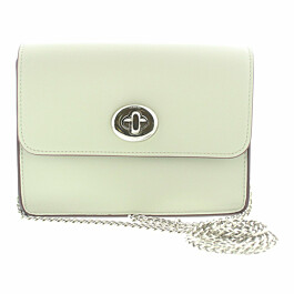 Coach Bowery Chalk Gold Chain Crossbody Leather Shoulder Purse Clear Chemist