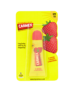 Carmex strawberry tube spf15 lip balm x 10g