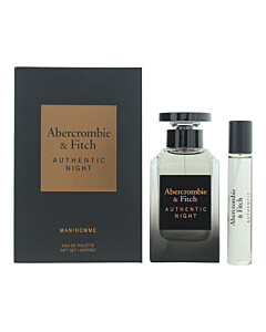 Abercrombie & Fitch Authentic Night Men 2 Piece Gift Set: Eau De Toilette 100ml