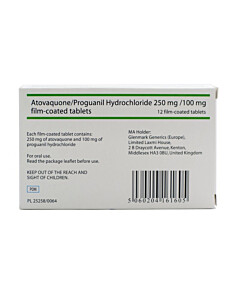 Malarone (Proguanil / Atovaquone) 250mg/100mg x 12