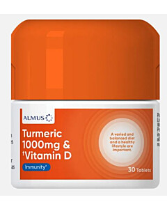 Almus Turmeric 1000mg & Vitamin D 400iu Tablets Pack of 30