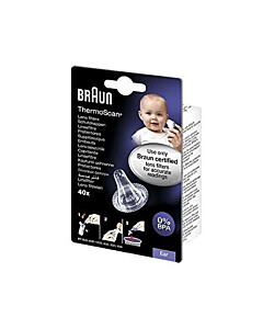 Braun LF40 Lens Filters for ThermoScan Ear Thermometers - Pack of 40