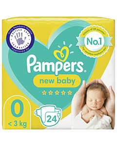 Pampers New Baby Size 0 - 24 Nappies
