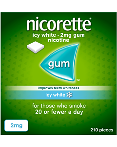 Nicorette Gum Icy White 2mg 210 Pieces