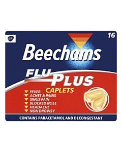 Beechams Flu Plus Caplets - 16 Caplets