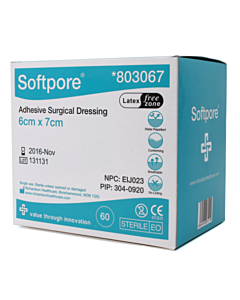 Softpore 803067 Dressing 6cm x 7cm Pack of 60