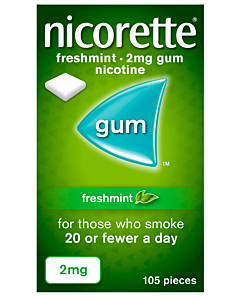Nicorette Freshmint Gum 2mg 105 Pack