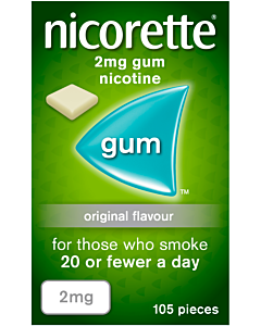 Nicorette Original Sugar Free 2mg Gum 105