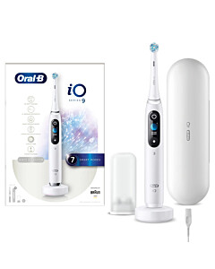 ORAL-B iO 9 Electric Toothbrush & Charging Travel Case - White Alabaster