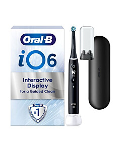 Oral-B iO 6 Electric Toothbrush with Travel Case - Black Lava