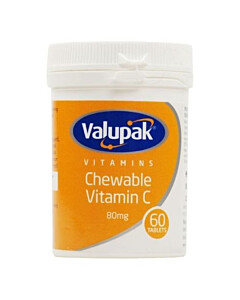 Valupak Vitamin C 80mg 60 tablets