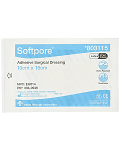 Softpore 803115 Dressing 15cm x 10cm