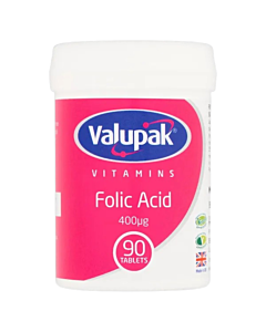 Valupak Folic Acid 400mcg 90 Tablets
