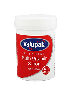 Valupak Multi Vitamin & Iron One A Day 50 Tablets