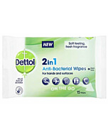 Dettol 2 in 1 Anti-Bacterial Hand and Surface Wipes