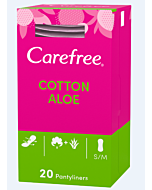 Carefree breathable aloe panty liners x 20
