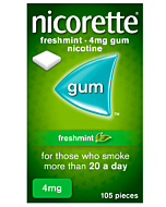 Nicorette Freshmint Sugar Free 4mg Gum 105