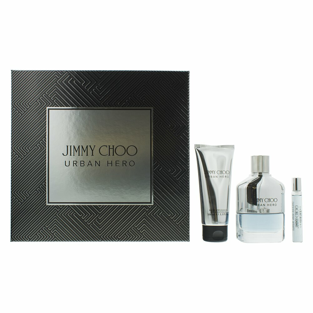 Jimmy Choo Urban Hero Eau De Parfum 100ml Aftershave Balm 100ml Eau De Parfum 7.5ml Clear Chemist