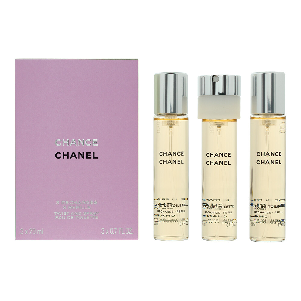 Chanel Chance Twist Spray Refill Eau De Toilette 3 X 20ml