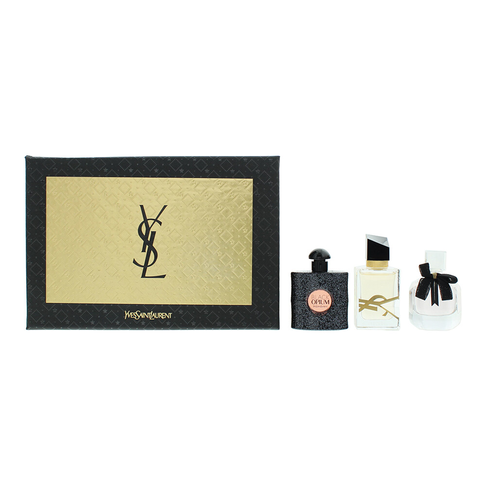 Yves Saint Laurent 3 Piece Gift Set: Black Opium Eau De Parfum 7.5ml ...