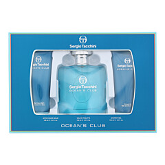 Sergio Tacchini Ocean Club Piece Gift Set: Eau De Toilette 100ml - Shower Gel 100ml - Aftershave Balm 100ml