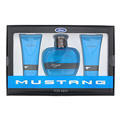 Mustang Blue 3 Piece Gift Set: Eau De Toilette 100ml - Aftershave Balm 100ml - Hair Body Wash 100ml