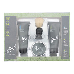 Aubusson Paris Cruiser 4 Piece Gift Set: Aftershave Balm 100ml - Cleanser 100ml - Soap 60g - Brush