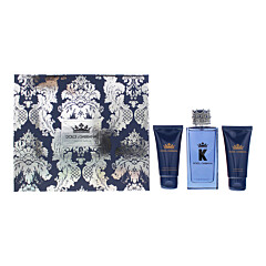 Dolce Gabbana K 3 Piece Gift Set: Eau De Parfum 100ml - Aftershave Balm 50ml - Shower Gel 50ml