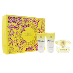 Versace Yellow Diamond 3 Piece Gift Set: Eau De Toilette 50ml - Bath Shower Gel 50ml - Body Lotion 50ml