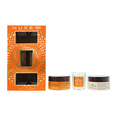 Nuxe Honey Lover 3 Piece Gift Set: Body Oil Balm 200ml - Nourishing Body Scrub 175ml - Candle 70g