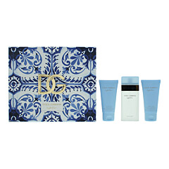 Dolce Gabbana Light Blue 3 Piece Gift Set: Eau De Toilette 50ml - Body Lotion 50ml - Shower Gel 50ml