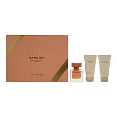 Narciso Rodriguez Ambree 3 Piece Gift Set: Eau De Parfum 50ml - Body Lotion 50ml - Shower Gel 50ml