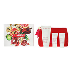Clarins Moisture-rich 4 Piece Gift Set: Body Lotion 200ml - Body Scrub 30ml - Hand Nail Treatment 30ml - Pouch N/a