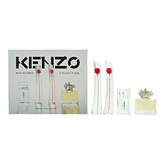 Kenzo Flower 4 Piece Gift Set: Flower Eau De Parfum 4ml - Flower By Poppy Bouquet Eau De Parfum 4ml - L'eau Eau De Toilette 5ml - Ju Eau De Parfum 5ml