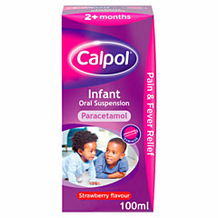 Calpol infant 2+ Months suspension Strawberry 120mg/5ml x 100ml