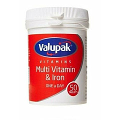 Valupak Multi Vitamin & Iron One A Day 50 Tablets