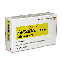 Avodart (Dutasteride) 0.5mg capsules - (30 Capsules)
