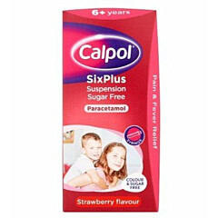 Calpol 6+ Sugar Free Strawberry 250mg/5ml suspension x 80ml