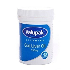 Valupak Cod Liver Oil High Strength Capsules 550mg