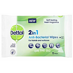 Dettol 2 in 1 Anti-Bacterial Hand and Surface Wipes