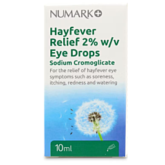 Hayfever Allergy Eye Drops 2% (Sodium Cromoglicate) 10ml x 6 Pack