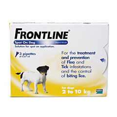Frontline Spot On Dog Small x 3