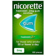 Nicorette Freshmint Gum 2mg 105 Pack