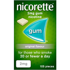 Nicorette Original Sugar Free 2mg Gum 105
