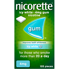Nicorette Icy White Sugar Free 4mg Gum 105