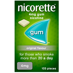 Nicorette Original Sugar Free 4mg Gum 105